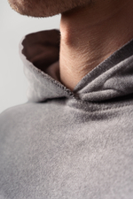 Кофта WASHED-OFF OVERSIZED PULLOVER HOODIE NO BS 371 Светло-Серая