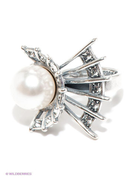 "Альвена" кольцо в серебряном покрытии из коллекции "Жемчужная рапсодия" от Jenavi