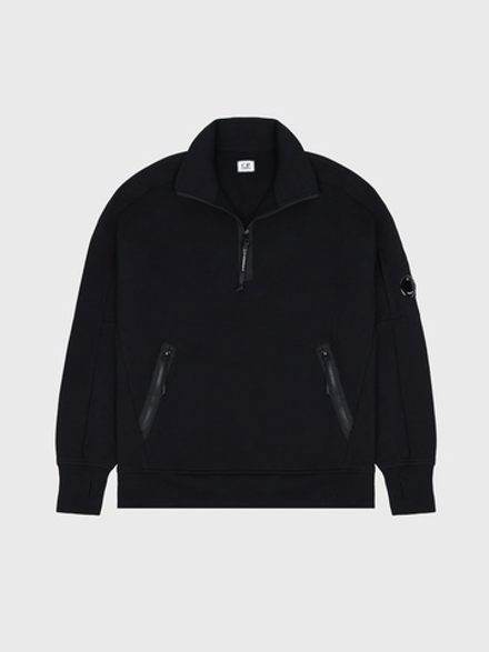 Свитшот на молнии C.P. Company Diagonal Raised Half Zip Black