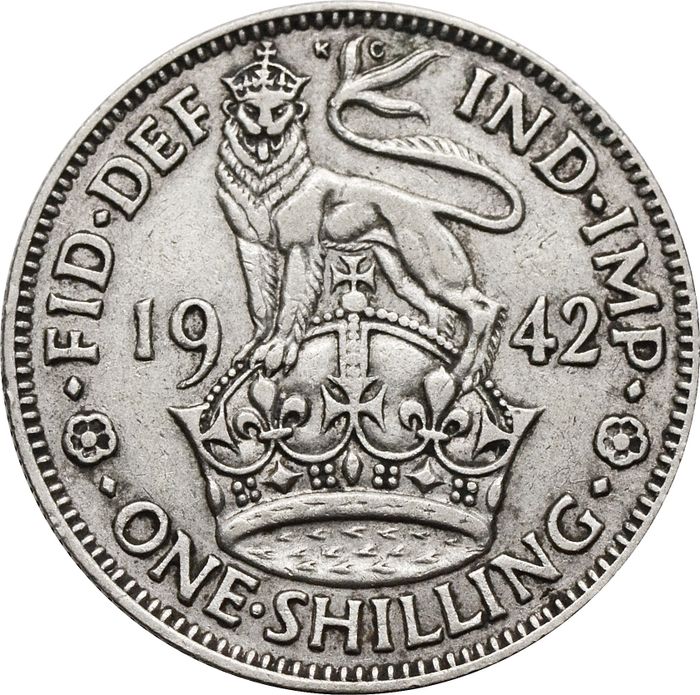 1 шиллинг 1942 Великобритания (Английский шиллинг)