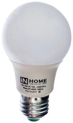 Лампа LED-A60-12W-E27 4000K 220В