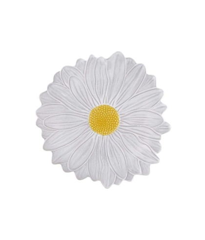 Тарелка десертная Maria Flor белая с ромашкой (21.5 см)