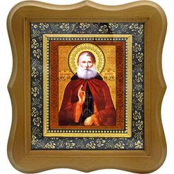 Феодосий Кавказский Преподобный чудотворец. Икона на холсте.