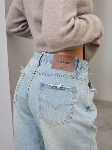 Голубые широкие джинсы-трансформеры