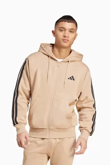 Кофта adidas Essentials 3-Stripes Fleece - бежевый