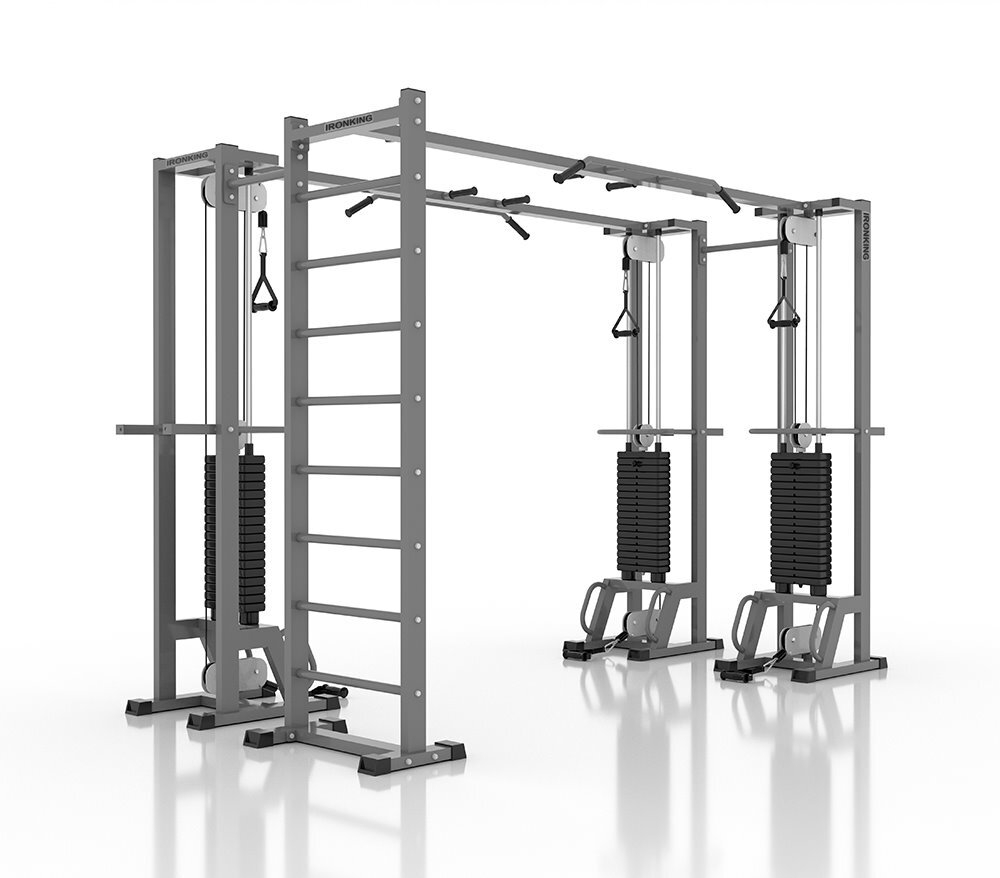 Три рамы и шведская стенка IK41 серый