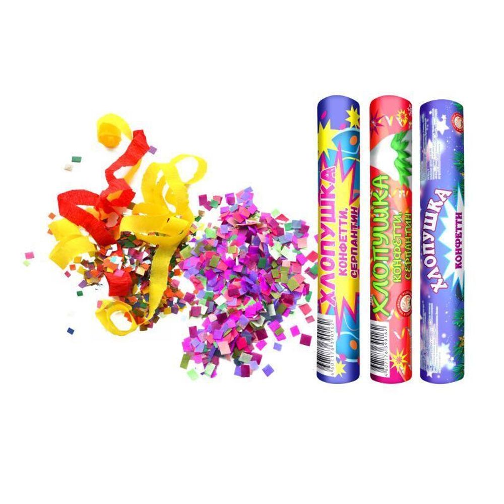 Хлопушка УПЗ (конфетти) 200 мм.