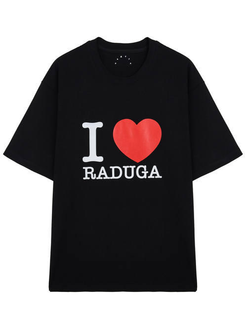 Футболка I LOVE RADUGA (ЧЕРНАЯ)