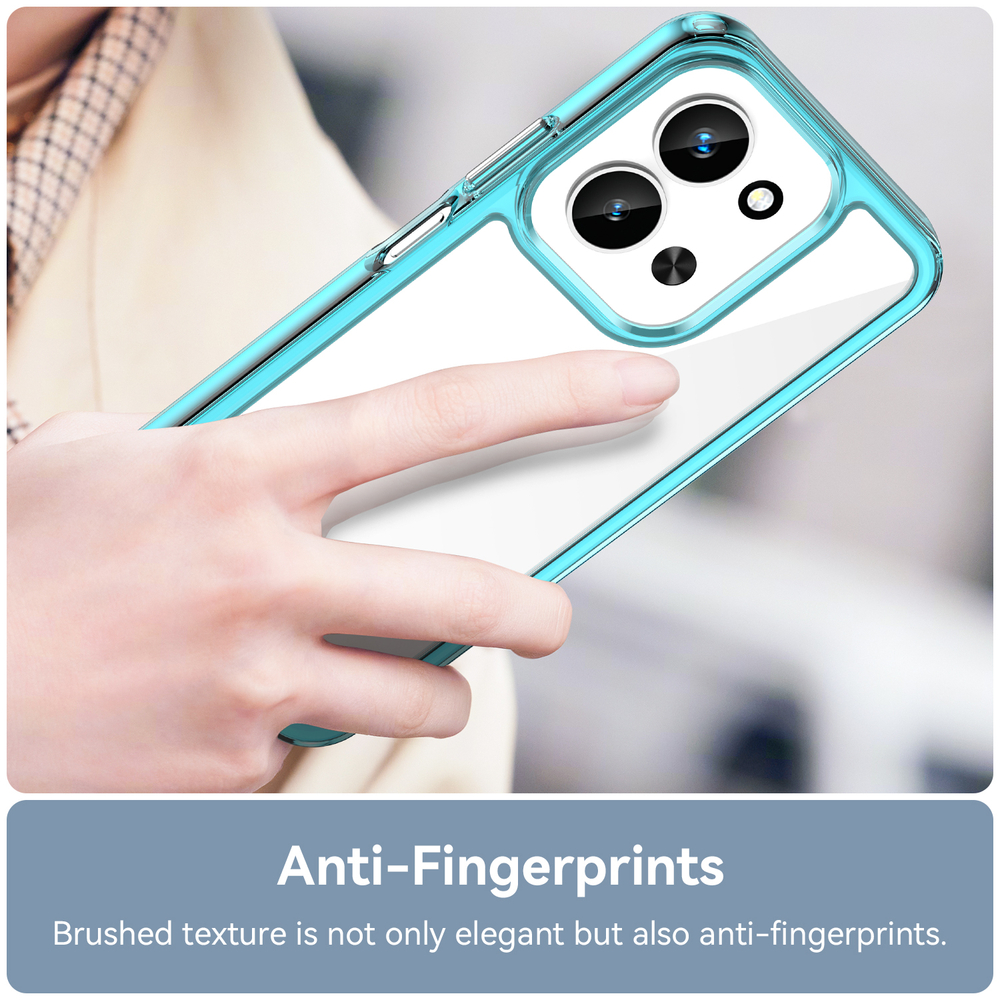 Противоударный чехол для смартфона Xiaomi Redmi 15C 4G, усиленные защитные рамки бирюзового цвета
