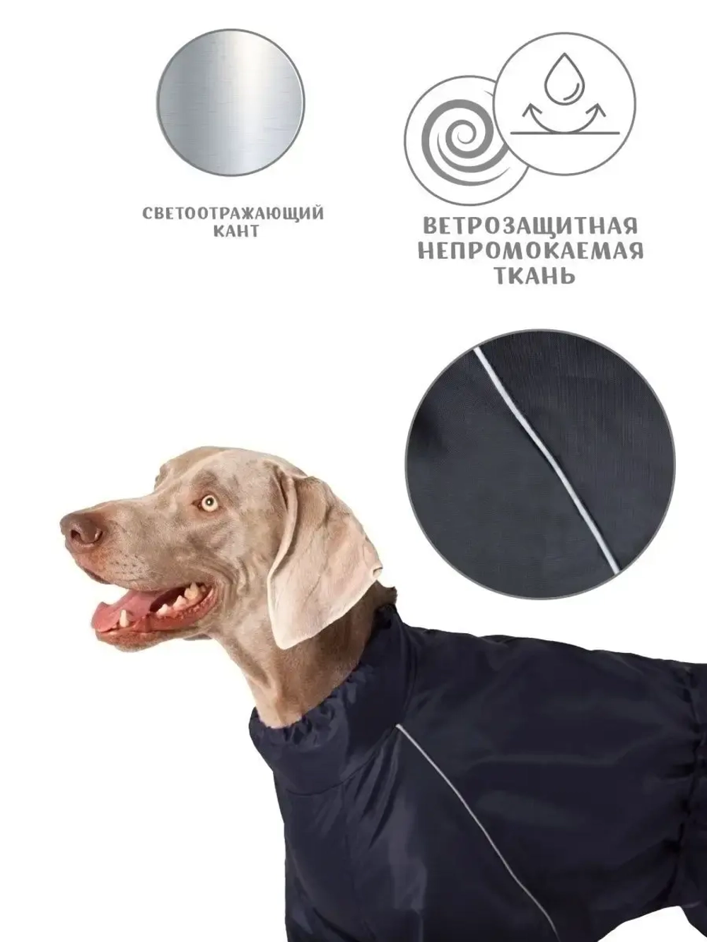 Комбинезон дождевик для собак средних и крупных пород