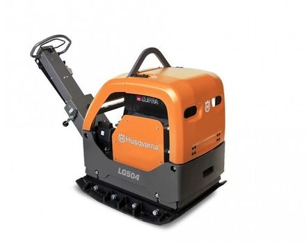 Реверсивная виброплита Husqvarna LG 504 D (550мм) -  [450 кг / 65 кН / Hatz 1D81Z] руч. старт