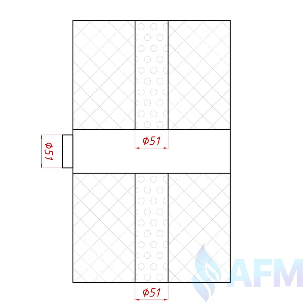 Глушитель универсальный нерж., набитый, камера 5.4.31.450 &quot;AFM&quot;