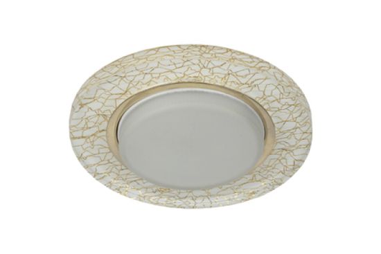 Спот ЭРА DK80 13W GX53 белый-золото IP20