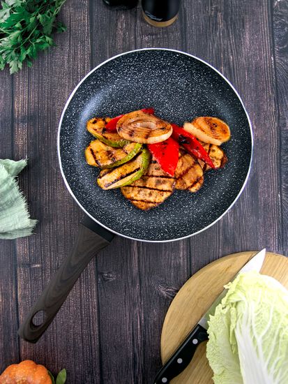 Сковорода 28 см. из алюминия Kamille KM 4114MR с мраморным покрытием