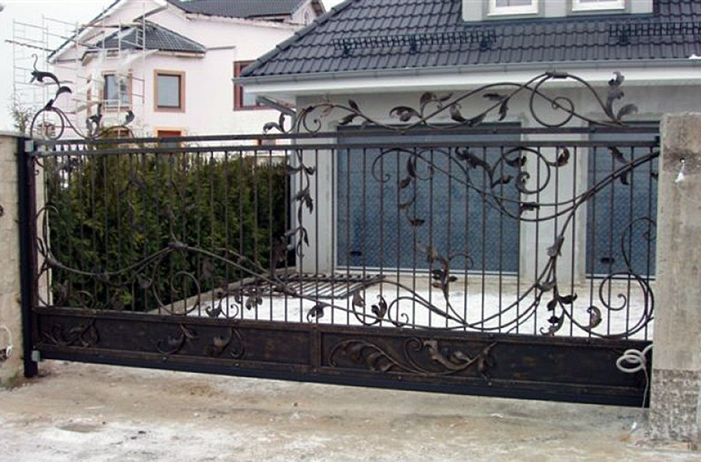 Ворота откатные кованые.
