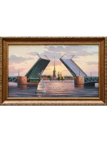 Картина маслом "Дворцовый мост" Гафиатуллин