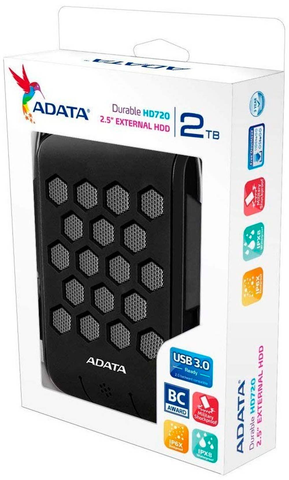 Внешний диск HDD 2.5'' ADATA AHD720-2TU31-CBK