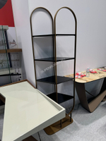 Стеллаж ST3096 матовая бронза/черный