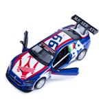 Модель 1:32 Maserati Gran Turismo MC GT4, синий, инерция, свет, звук, откр. двери