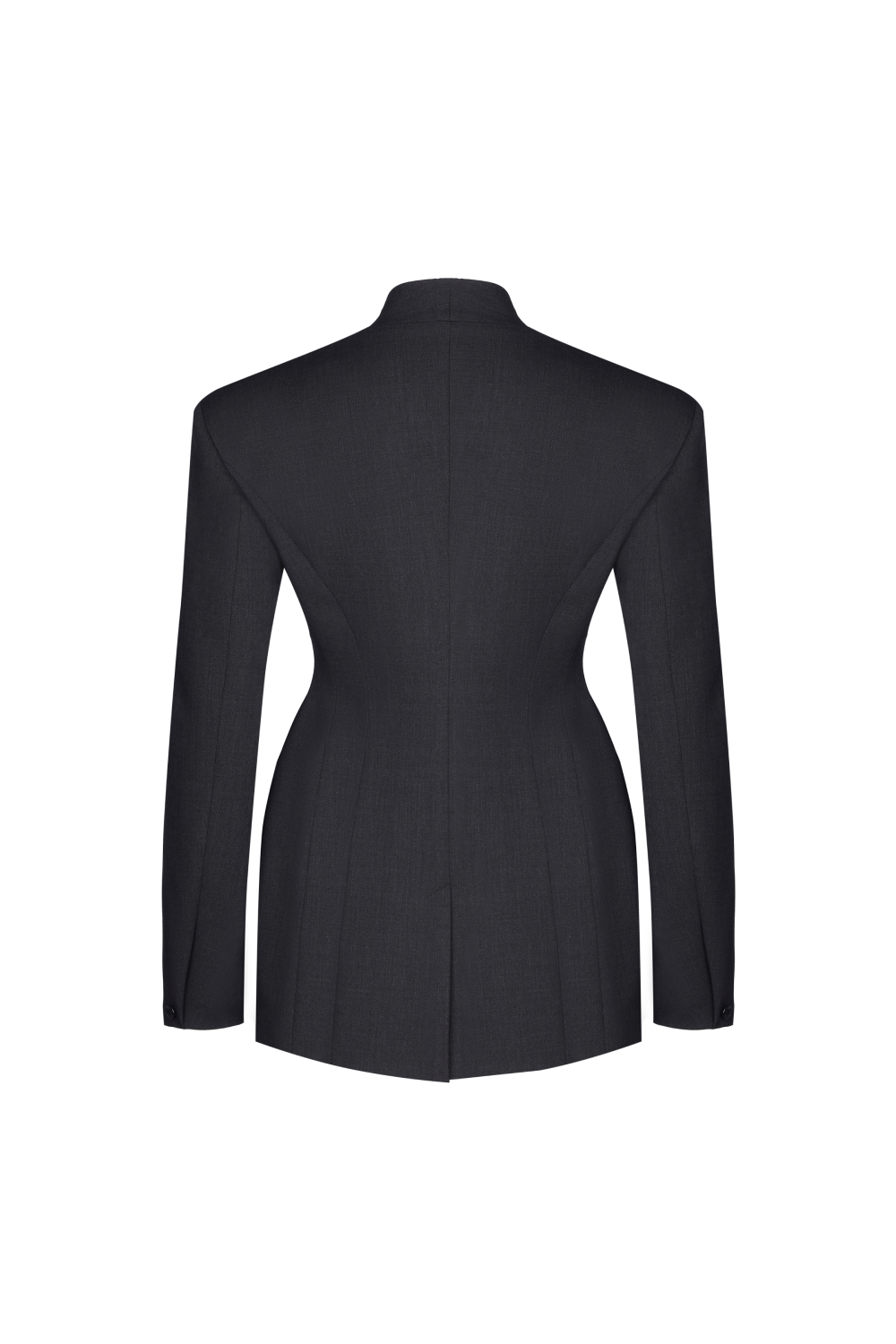 Жакет с акцентной талией цвета графит