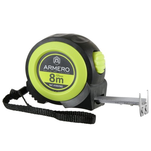 Рулетка ARMERO с автоблокировкой 8м*25мм     A100/082