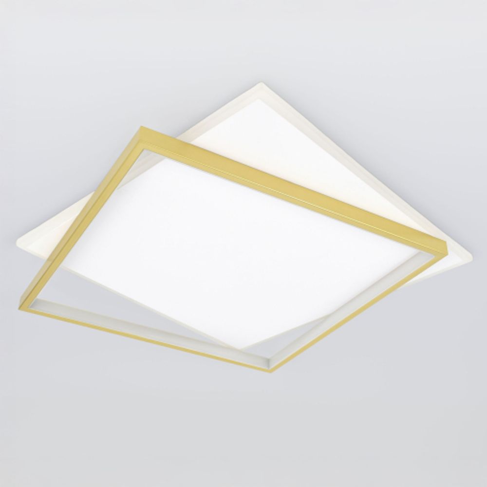 Светильник потолочный светодиодный ЭРА Модерн Lima CLL-1-82 3K-6,5K RC WH+GD с ДУ белый-золото