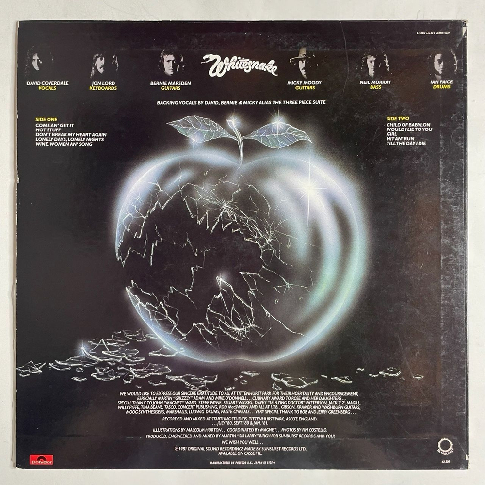 Винтажная виниловая пластинка LP Whitesnake Come An Get It (Japan 1981) (No Obi) Hot Stuff