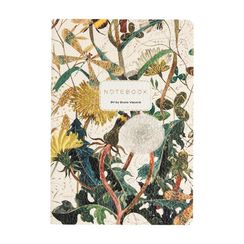 Bloknot \ Блокнот \ Notebook Тетрадь А5 из экокожи, "Флора. Одуванчики" 60 л. клетка