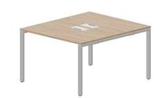 Составной стол Strike на 2 рабочих места 1180х1366х750мм (2 металлических аутлета)