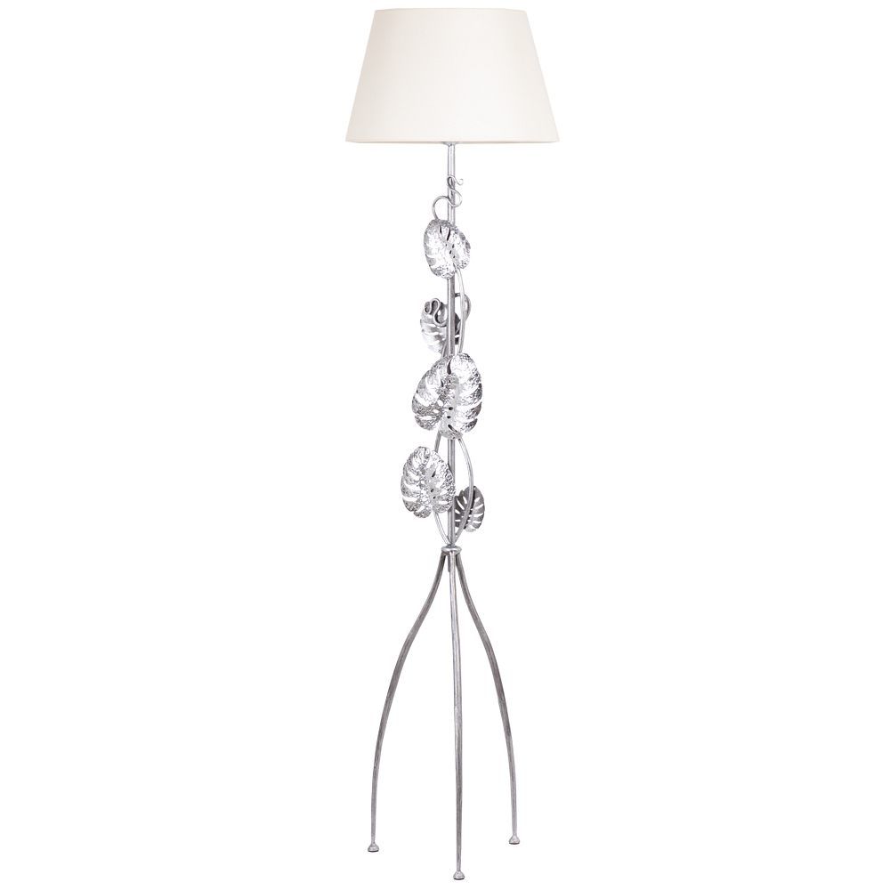 Светильник напольный торшер Monstera Deliciosa (Монстера) с абажуром Сити-2 Кремовый