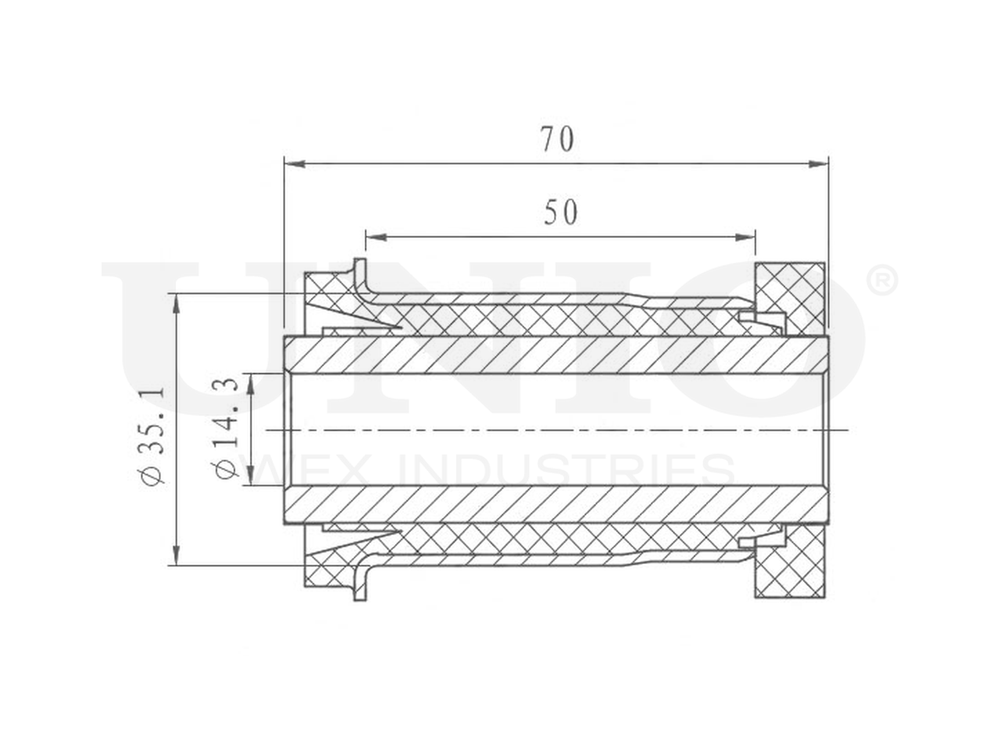 Сайлентблок передний переднего нижнего рычага UNIO RMP-20409