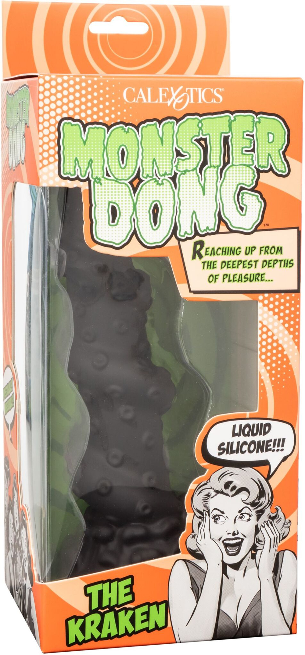 Черный фантазийный фаллоимитатор The Kraken - 20,2 см. (Цвет: черный)