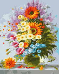 Осеннее настроение- раскраски  по номерам