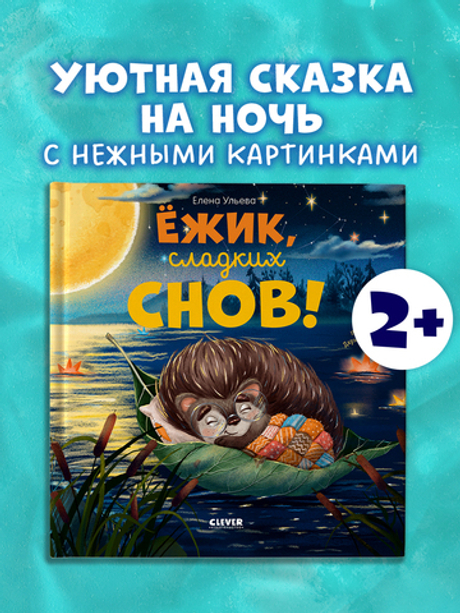Книжки-картинки. Ёжик, сладких снов!