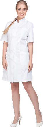 Халат медицинский белый ткань Оптима