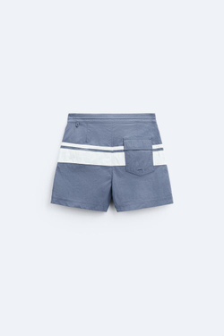 ZARA ПЛАВКИ В ПОЛОСКУ, СИНИЙ / СЕРЫЙ