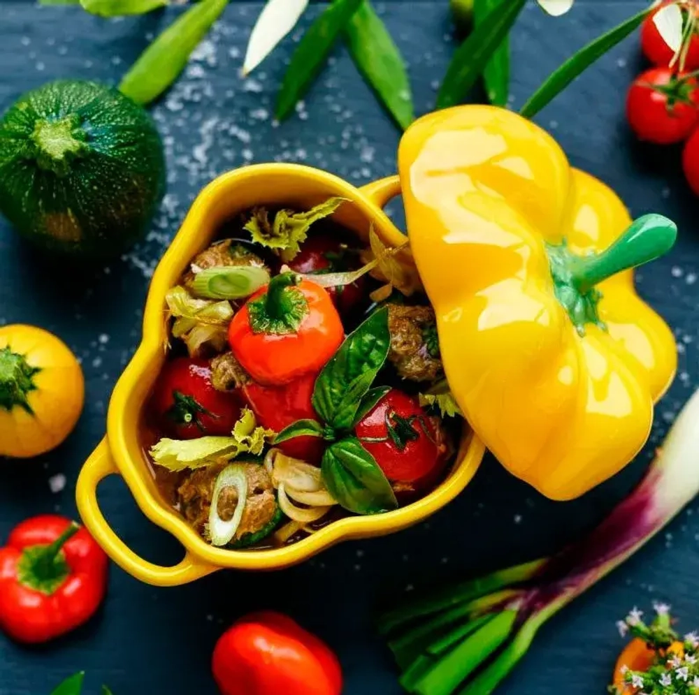 STAUB Мини-кокотница 450мл 12см желтый перец
