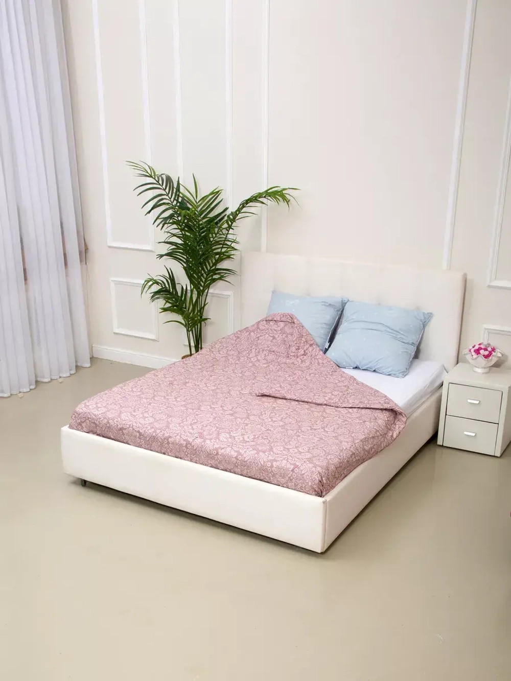 Одеяло евро всесезонное летнее облегченное лен хлопок