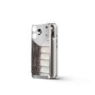 Чехол для iPhone 17 на магните - Натуральная кожа Гималайского крокодила