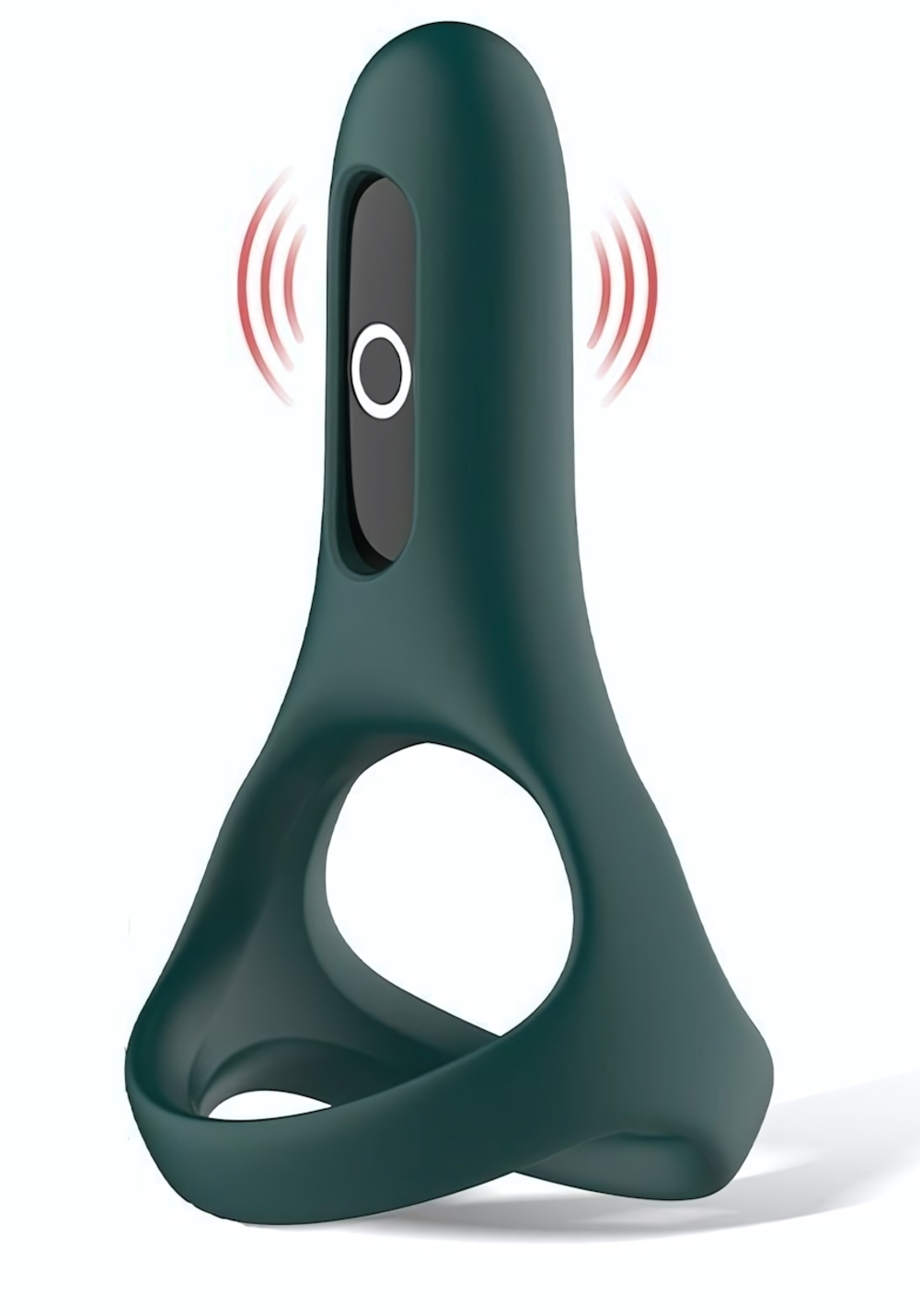 Изумрудное виброкольцо Magic Motion Rise с подхватом мошонки (Цвет: изумрудный)