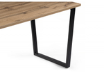 Стол деревянный Woodville Лота Лофт 120х75 черный матовый, дуб крафт золотой, ножки черные