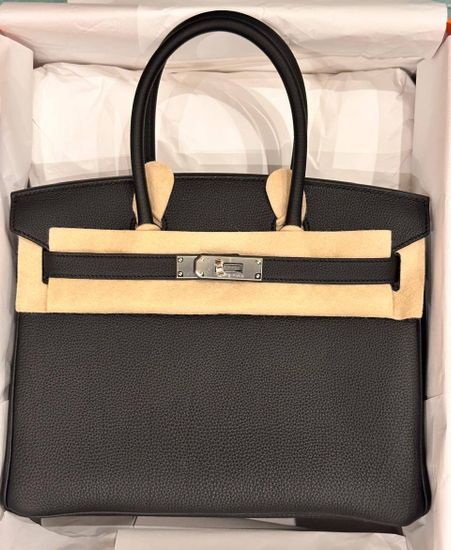 Cумка Hermes Birkin 30 Black Togo Palladium Hardware 