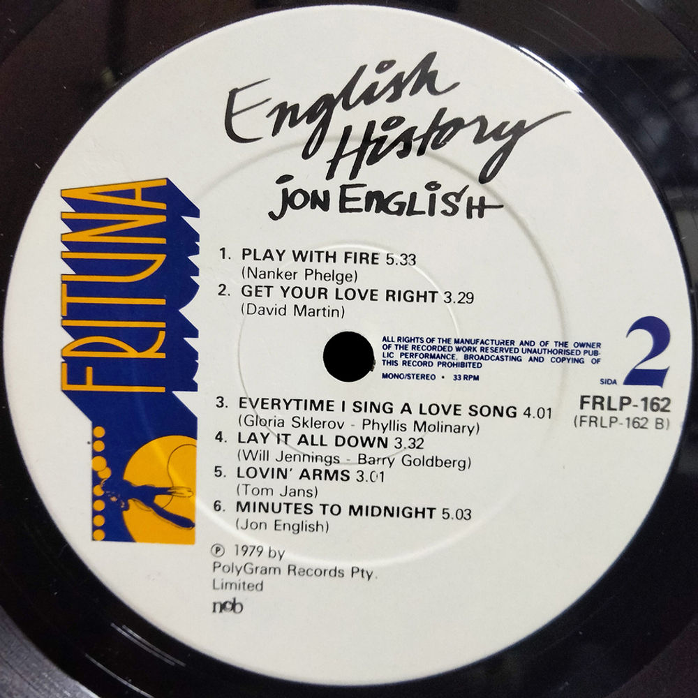 Jon English / English History (LP)