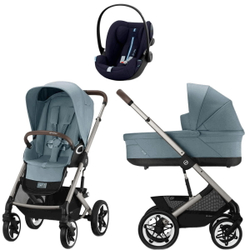 Коляска Cybex Talos S Lux TPE complete Cloud G Ocean Blue Plus 3 в 1 Stormy Blue с дождевиками