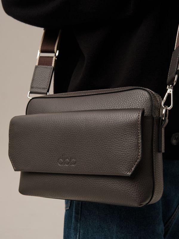 Мужская кожаная сумка Bora DBR 7113 темный лес