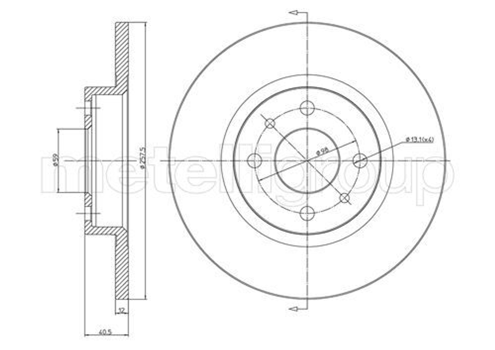 METELLI - 230179-MEE - Brake Disc