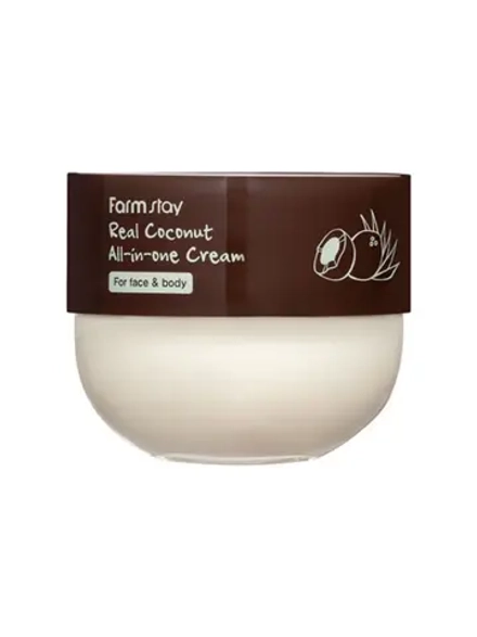 FARMSTAY - КРЕМ ДЛЯ ЛИЦА И ТЕЛА С ЭКСТРАКТОМ КОКОСА REAL COCONUT ALL - IN - ONE CREAM, 300 МЛ.