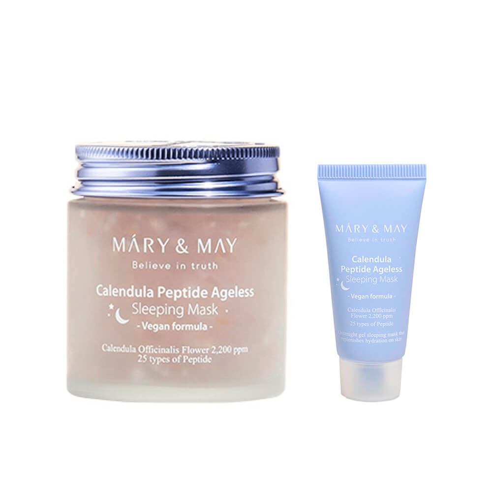 Mary&May Calendula Peptide Ageless Sleeping Mask ночная антивозрастная маска для лица с календулой и пептидами