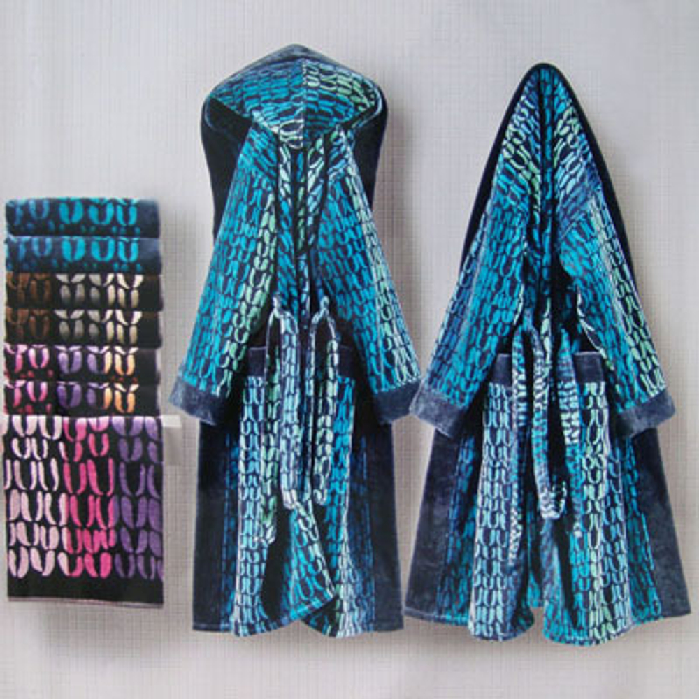 Халат-кимоно велюровый Emanuel Ungaro Ethno синий