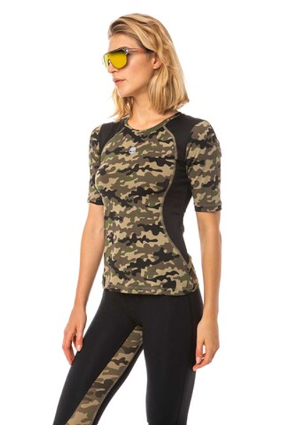 Женская теннисная футболка Hydrogen Printed Second Skin Tee Woman - camouflage